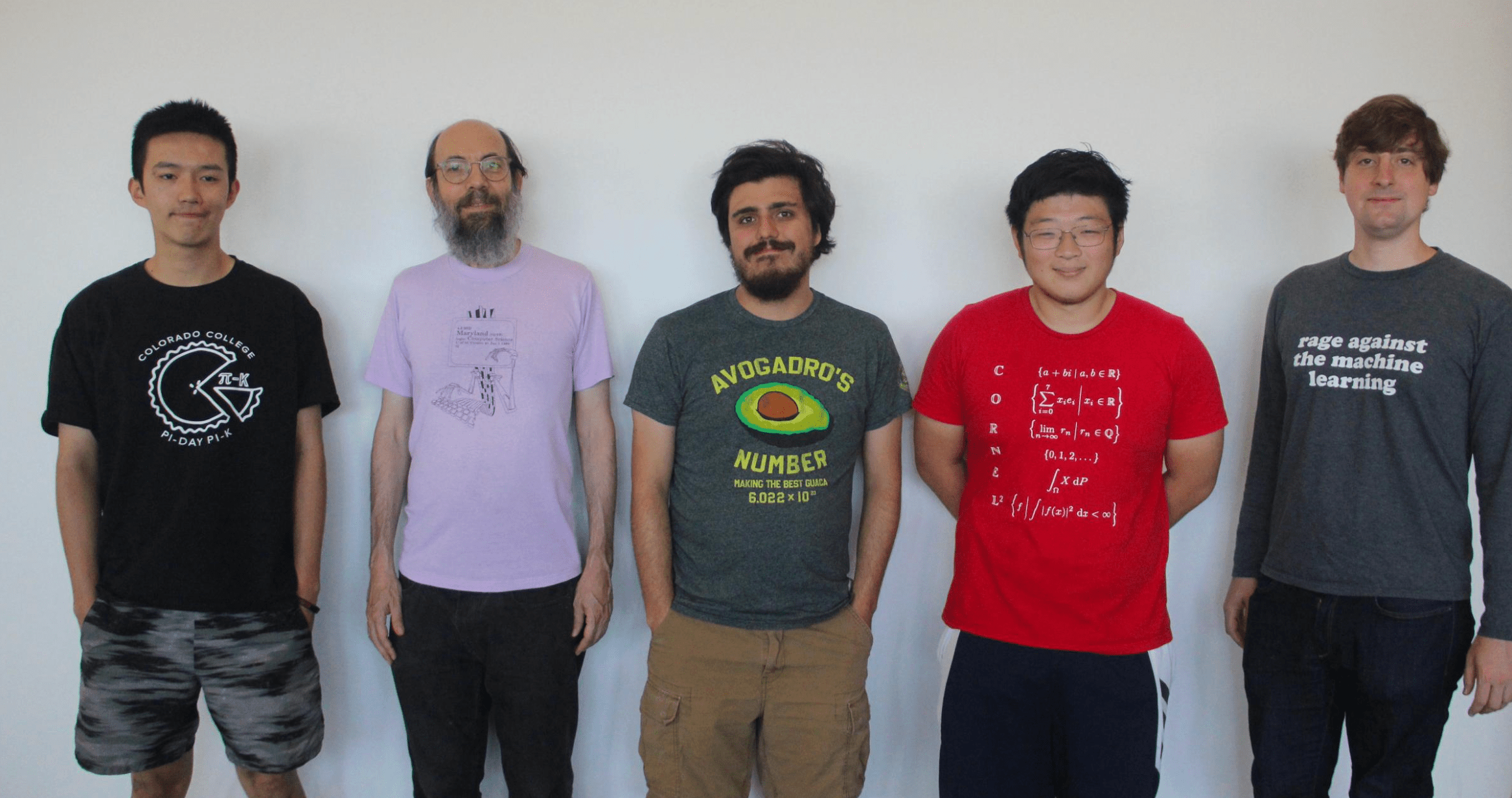 Photo of those of us with Math/CS shirts