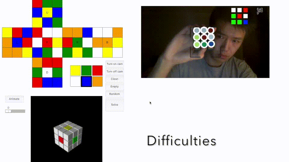 Demo of my rubik's cube scanner and solver
